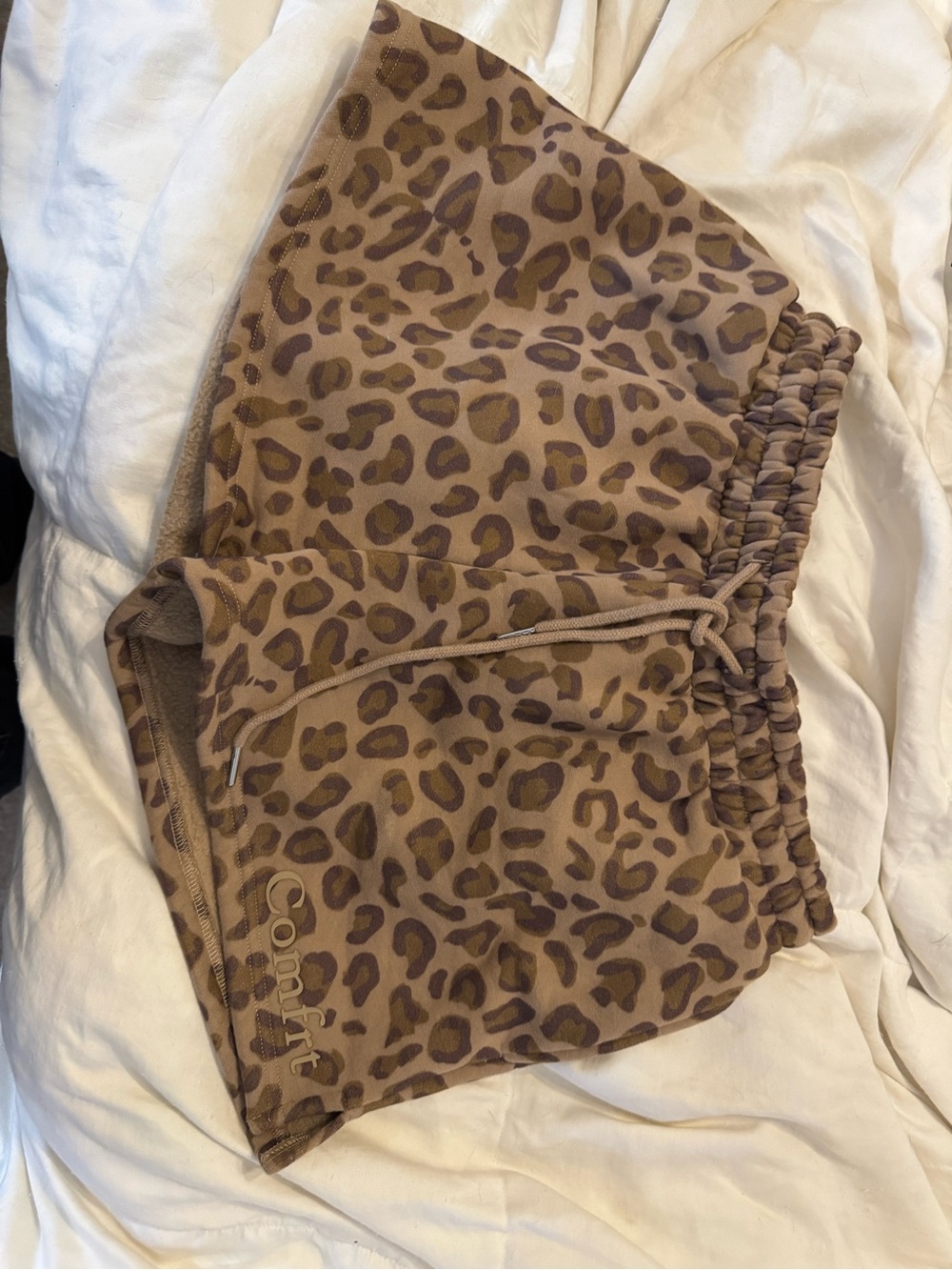 Comfort Colors Leopard Print Brown Lounge Shorts
